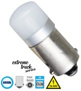 GloboStar® 81293 Λάμπα Αυτοκινήτου &amp; Φορτηγού BA9S - T4W 3rd Generation Can-Bus Extreme Truck Series LED 1 SMD 3030 1W 200lm 360° DC 12-24V IP20 Ψυχρό Λευκό 6000K