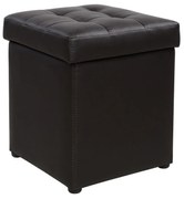 Σκαμπό CUBE με Αποθηκευτικό χώρο και PU Καφέ 36,5x36,5x36Υ εκ. 36.5x36.5x36 εκ.