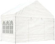 vidaXL Κιόσκι με Τέντα Λευκό 4,08 x 2,23 x 3,22 μ. από Πολυαιθυλένιο