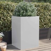 vidaXL Ζαρντινιέρα Ασημί 52x48x75 εκ. από Γαλβανισμένο Χάλυβα