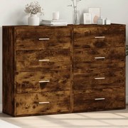 Βοηθητικά Ντουλάπια 2 τεμ. Καπνιστή Δρυς 60x31x84εκ. Επεξ. Ξύλο 3276585