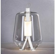 Επιτραπέζιο Φωτιστικό LED 8W Dimmer Φυσητό Γυαλί Μέταλλο Λευκό Luisa T1 Prandina-1C50000113020-Διάφανο 1C50000113020