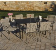 Σετ Τραπεζαρία 7τεμ.154515 Brown  90Χ150Χ73 cm 6 Θέσεων