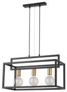 Φωτιστικό Οροφής-Ράγα Vigo 3 32441 26x58x80cm 3xE27 60W Black-Gold Sigma Lighting