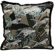 Διακοσμητικό Μαξιλάρι Jungle Leafs Πολύχρωμο Βελούδο 45x10x45 εκ. - Πράσινο