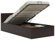 vidaXL Πλαίσιο Κρεβατιού με Αποθηκ. Χώρο Γκρι 100x200 εκ. Συνθ. Δέρμα