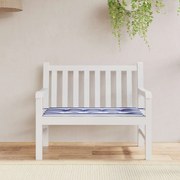 vidaXL Μαξιλάρι Πάγκου Κήπου Μπλε&amp;Λευκό Ριγέ 100x50x4 εκ Ύφασμα Oxford