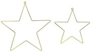 Beauty Home ΜΕΤΑΛΛΙΚΑ ΑΣΤΕΡΙΑ ΣΕΤ 2 ΤΕΜ 20 Κ 28 CM