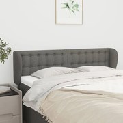 Κεφαλάρι με Πτερύγια Σκούρο Γκρι 147 x 23 x 78/88εκ. Υφασμάτινο 3117577