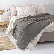 Κουβερτόριο Μονό (170x240) Μουσελίνα Palamaiki Mous Grey