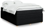 vidaXL Κρεβάτι Boxspring με Στρώμα Μαύρο 160x200 εκ. Υφασμάτινο