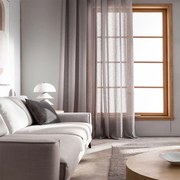 Κουρτίνα Combe AW23 502/48 Με Τρουκς Shadow Grey Gofis Home 200X280cm Πολυέστερ