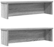 Ράφια κουζίνας στοιβαζόμενα 2 τεμάχια Γκρι Sonoma 60x15x16 εκ