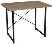 Γραφείο εργασίας Ustando pakoworld oak-μαύρο μελαμίνης 90x60x72εκ
