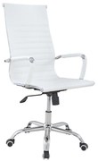 Καρέκλα Γραφείου ArteLibre ΔΙΩΝΗ Λευκό PU 55x60x104-111cm-14230018
