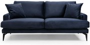 Καναπές Διθέσιος Papira 560ARE1505 175x90x88cm Navy Blue