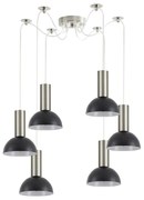 Φωτιστικό Οροφής Πολύφωτο Homelighting 77-8464 Nickel/Black