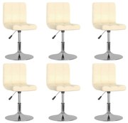 3087460  SWIVEL DINING CHAIRS 6 PCS CREAM FABRIC (334211×3) 3087460