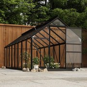 vidaXL Θερμοκήπιο Γυάλινο Ανθρακί 155 x 395,5 x 191 εκ. από Αλουμίνιο
