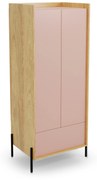 MOBIUS cabinet 2D color: hikora oak/white DIOMMI V-PL-MOBIUS-SZAFA_2D-ANT.RÓŻ