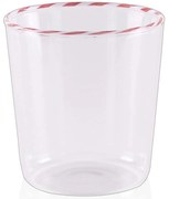 Ποτήρι Νερού 280TMA2013 8x8x9cm 320ml Clear-Red Hermia Γυαλί