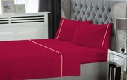 Σετ Σεντόνια Polycotton Μονά Με Λάστιχο 100x200+35εκ. Cherry Le Blanc 7005943-17F