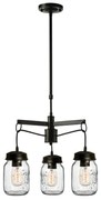 Φωτιστικό Οροφής Τρίφωτο Aca Bery EG166603P Black Matt