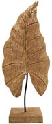Διακοσμητικό Φύλλο Thelx 312-000006 24,5x8,5x57,5cm Gold-Black Inart Metal,Wood