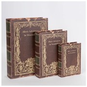 Διακοσμητικά Κουτιά Ξύλινα καφέ Σετ 3τμχ 32x23x7 25x18x5.5 18x13x4cm 752-17014 Estheti-752-17014-Καφέ 752-17014