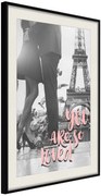 Αφίσα - Love in Paris - 40x60 - Μαύρο - Με πασπαρτού