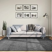 vidaXL Χαλί OVIEDO με Κοντό Πέλος Ανθρακί 200 x 200 εκ.