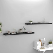 Ράφια Τοίχου 2 τεμ. Μαύρα 120x23,5x3,8 εκ. MDF 323842