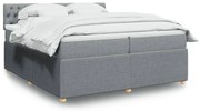 ΚΡΕΒΑΤΙ BOXSPRING ΜΕ ΣΤΡΩΜΑ ΑΝΟΙΧΤΟ ΓΚΡΙ 200X200 ΕΚ. ΥΦΑΣΜΑΤΙΝΟ 3289870