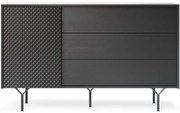 Μπουφές Raven II 162656489 144x38x83cm Black Ατσάλι,Μοριοσανίδα