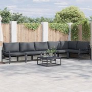 vidaXL Σετ Καναπέ Κήπου 7 pcs Ανθρακί Ατσάλι