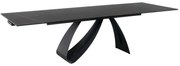 STÓŁ DIUNA CERAMIC CZARNY SAHARA NOIR/CZARNY MAT (160-240)X90 DIOMMI-80-2726