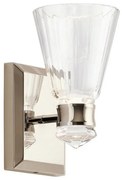 Απλίκα Φωτιστικό Τοίχου Μπάνιου LED 8W IP44 3000K Νίκελ Kayva QN-KAYVA1-PN Elstead QN-KAYVA1-PN Νίκελ Ματ