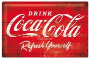 Μεταλλική πινακίδα Coca-Cola - Logo Red Refresh Yourself