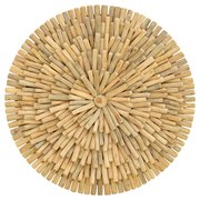 Διακοσμητικό τοίχου Decofy Inart drift ξύλο σε φυσική απόχρωση Φ60x5εκ