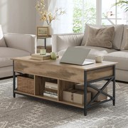 Τραπέζι Σαλονιού Με Σερβιτόρο &amp; 3 Ράφια (120x60x48) Vasagle LCT215K50