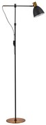 SE21-GM-39-MS2 ADEPT FLOOR LAMP Gold Matt and Black Metal Floor Lamp Black Metal Shade+