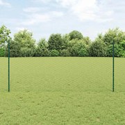 vidaXL Πόλοι Φράκτη 11 τεμ U-Channel Πράσινος 120 εκ. Χάλυβας