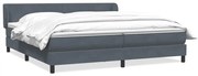 BOX SPRING ΚΡΕΒΑΤΙ ΜΕ ΣΤΡΩΜΑΤΑ ΣΚΟΥΡΟ ΓΚΡΙ 200X220 CM ΒΕΛΟΥΔΙΝΟ 3317416