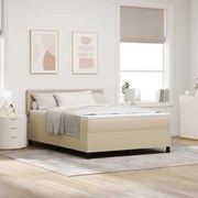 vidaXL Κρεβάτι με Στρώμα Ανοιχτό Πράσινο Γκρι 140x200 εκ. Ύφασμα Κορντούρας