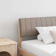 vidaXL Ταπετσαρισμένο κεφαλάρι Taupe 200 cm Στερεά ξυλεία πεύκου