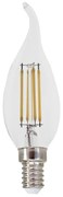 LED FILAMENT E14 DIM C35 AMBER WITH TIP 5W 2700K 230V AC 620LM RA80 ACA FLAM5WWTIPDIMAM