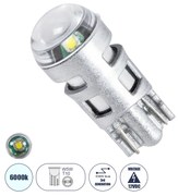 GloboStar® 81101 Λάμπα Αυτοκινήτου LED T10 W5W 3rd Generation Can-Bus Extreme Series 1xCREE-XPE 5W 350lm 120° DC 12-16V IP20 Φ1 x Υ2.5cm Ψυχρό Λευκό 6000K