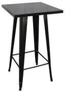 Τραπέζι Bar RELIX Μέταλλο Μαύρο Antique 60x60x101cm