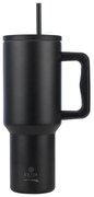 Κούπα Θερμός Με Λαβή &amp; Καλαμάκι 1.2lt Estia Save The Aegean Tumbler Midnight Black 01-32180