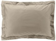 Μαξιλαροθήκη Percaline Douceur d'intérieur από βαμβάκι περκάλι 78TC, με ραφή Oxford και διαστάσεις 50x70cm - Sand